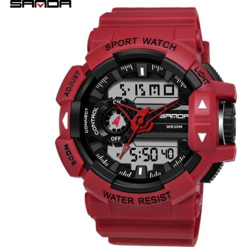 SANDA 599 Military Mens WatchesTop Brand Luxury Waterproof Sport Wristwatch Fashion Quartz Watch Male Clock relogio masculino