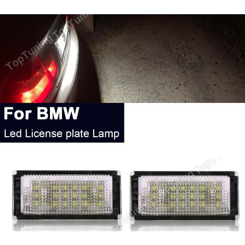 2X For BMW E46 2D E46 M3 2D (04-06) 12V LED Number Plate Lights Lamps White LED Car License Plate Lights Canbus