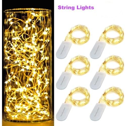 LED Christmas Fairy String Lights USB Copper Wire String Lighting New Year Garland Lamp Holiday Decor For Home Bedroom Window
