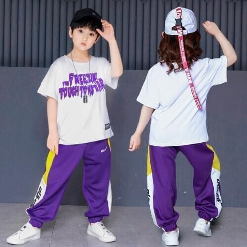 Hip Hop Dance Costumes for Kids Jazz Ballroom Dance Clothes Girls Boys Party Stage Outfits Hiphop Competition Costumes Suits LJ