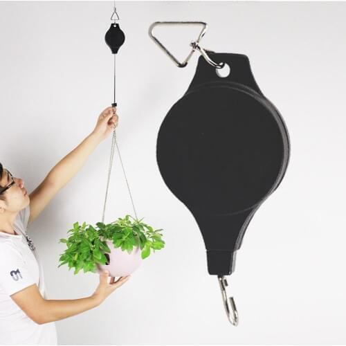 Retractable Pulley Pull Down Hanger for Potted Plants Hanger for Potted Plants Hanger Adjustable Telescopic Hanging Flower Hook