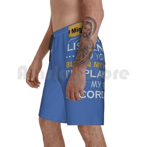 I Might Look Like I'm Listening To You But In My Head I'm Playing My Accordion Beach Shorts Waterproof Camping