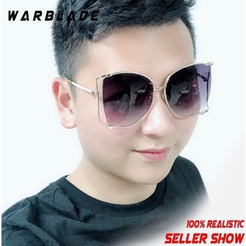 2018 Oversize Half Frame Women Butterfly Sunglasses Venetian Pearl Decoration Legs Fashion Ladies Gradient Lens Shades UV400