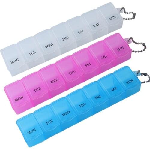 Hot Sale Durable Portable 7 Days Pill Medicine Case Box Holder Storage Organizer Container Cases