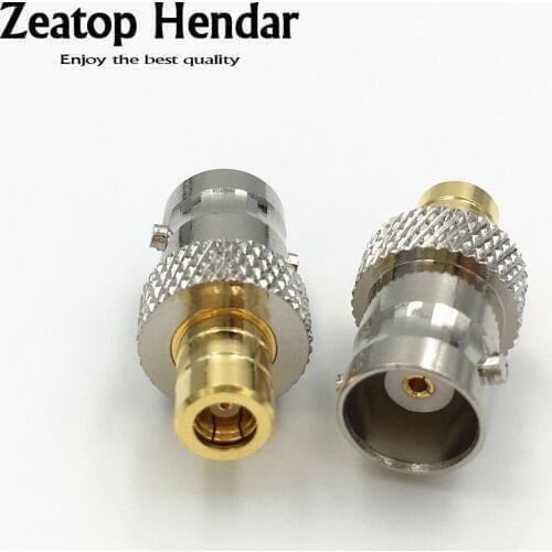 10Pcs Brass BNC Female Plug to SMB Female Jack RF Connector Straight Wire Connector Mini Adapter