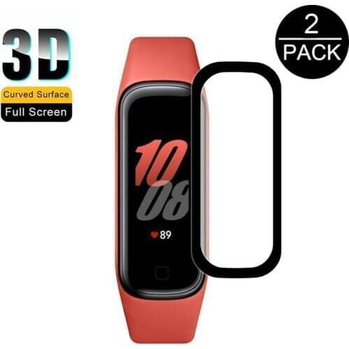 2pcs 3D Curved FULL Coverage Protective Film For Samsung Galaxy Fit2 Fit 2 Smartwatch Display Screen Protector HD Clear Film