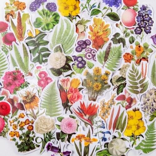 30Pcs/Bag Vintage Bouquet Fern Paper Sticker Decoration Stickers DIY Journal Diary Scrapbooking Label Sticker