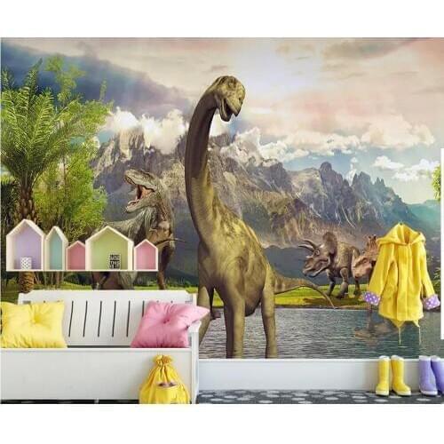 3D Wallpaper Custom Any Size Mural Wallpaper Jurassic Dinosaur World Childrens Room Wall Wallpapers 3d Mural For Living Room