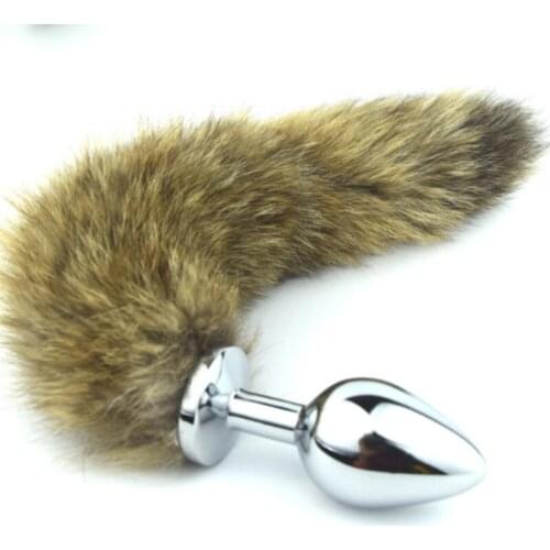 10 pcs/lot Small Size Naughty Fox Tail Butt Plug Sexy Flirting Adult Games Toy Anal Plug Tail Sex Toys for Couples GS0102