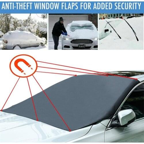 Automobile Magnetic Sunshade Cover Car Windshield Snow Sun Shade Waterproof Protector Cover Car Front Windscreen Cover Universal