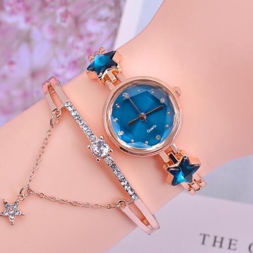Luxury Starry Sky Stainless Steel Mesh Bracelet Watches For Women Crystal Analog Quartz Wristwatches Ladies Clock