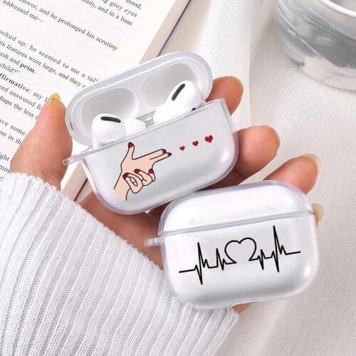 Be Love Cute Heart Shape Pattern Case For Apple AirPods Pro Wireless Earphone Box Air Pods 3 Cases Clear Soft Silicone Cover