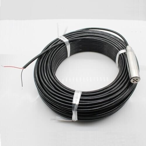 50m liquid level sensor with 60m sensor cable water depth transmitter 4-20mA output 24VDC power supply
