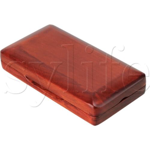 Wooden Oboe Reed Case Holds 3PCS Oboe Reeds Protector With Soft Velvet Red