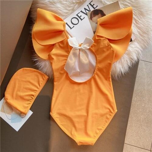 Baby Swimwear Swimsuit 3t Cap Kids Little Girls Hat Beach Cute Toddler Swimsuits 2021 Summer New