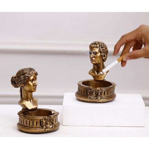 Home Decoration Nordic Retro Style Creative Resin Ashtray Mens Ashtray Customer Restaurant Decoration Ornaments