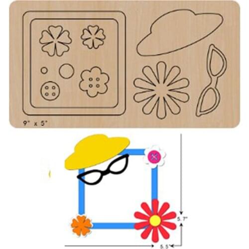 Flower Photo Frame Wooden Cutting Die Mold 2021 New Wood Dies For DIY Leather Cloth Doll Fit Common Die Cutting Machines
