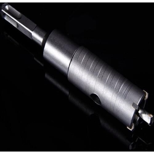 Free shipping set of wall hole saw 30-125electric Hammer hole saw&1pc 110mm extension rod sdsplus for concrete wall hole opening