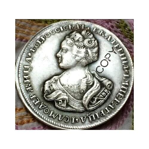 Wholesale russia 1726 copy coin 100% coper manufacturing silver-plated old coins
