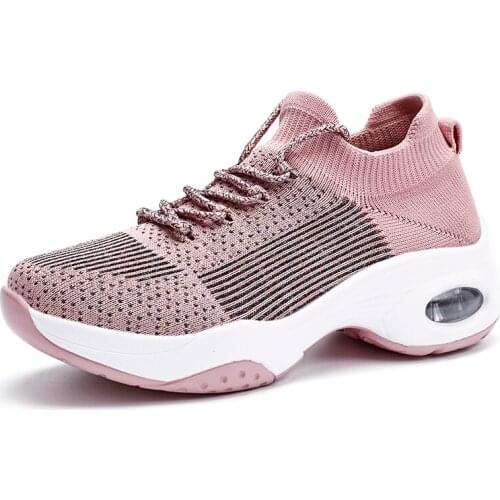 Running Shoes 2021 New Breathable Sneakers Mesh Woven Lace Shoes Brand Casual Outdoor Sports Shoes Air Womens Shoes 2188