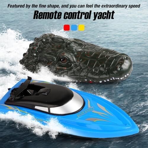 2.4G Remote Control Boat Yacht Toy Simulation Crocodile Head Prank Fun Prank Toy Horror Watercraft Spoof RC Crocodile Toys