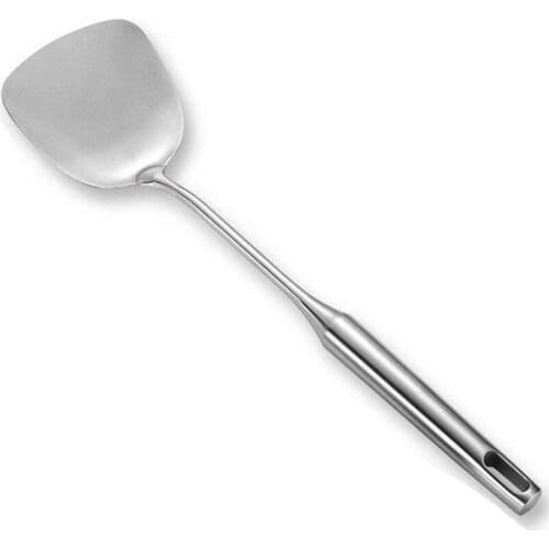 Wok Spatula Stainless Steel Wok Chuan with Hollow Handle Heat Resistant Wok Utensils Wok Turner