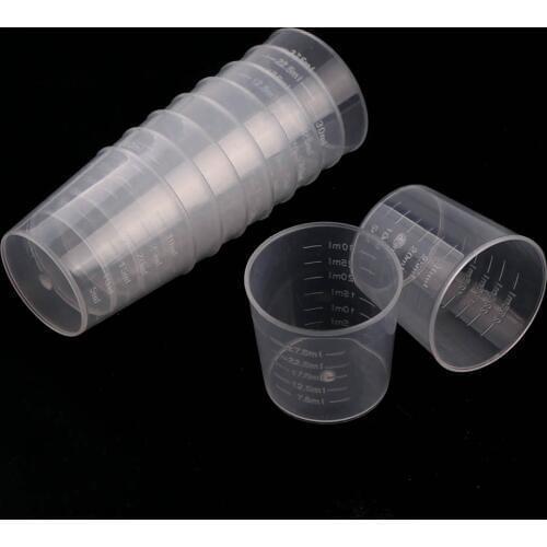 Affordable 20pieces 30ml Plastic Transparent Measuring Cup With Scales For Resin Silicone Mold Tools Jewelry Tools