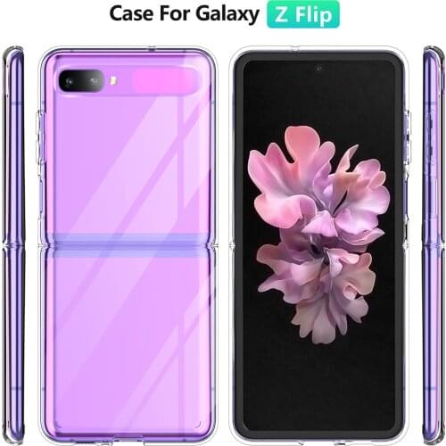 Soft Silicon TPU/PC Case For Samsung Galaxy Z Flip Fundas Capa Shockproof Crystal Clear Shell Hard Back Cover For Z Plip SM-F700