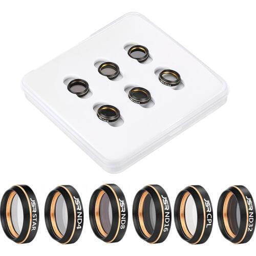 Screwed CPL + ND4 + ND8 + ND16 + ND32 + Star Cross 6 Line Point Neutral Density Lens Filter Kit for DJI Mavic Air Gimbal Lens