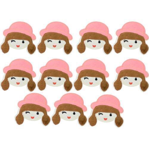 Girls patches for clothing iron embroidered Diy patch applique iron on patches sewing accessories badge stickers for clothes bag