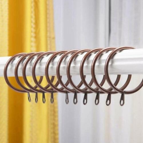 Low Noise Curtain Rings Hanging Hooks For Curtains Rods Practical Metal Roman Circle Ring Hook 6PCS High Quality Wholesale