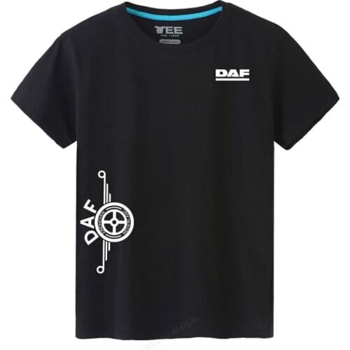 New Short-sleeved Summer male DAF T-shirt Men Short-sleeved T shirt Men casual solid colour tops