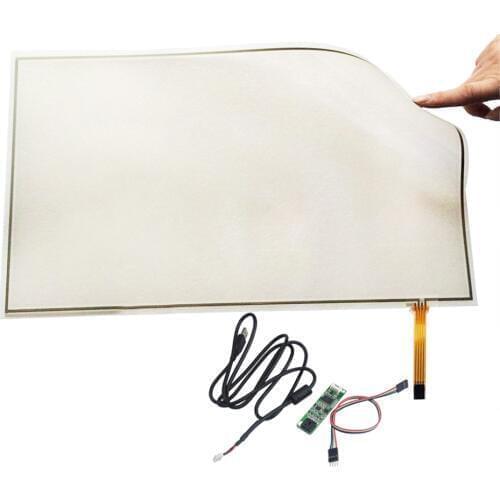 Original 323.5*192 Double Membrane Soft Screen with USB Touch Screen Controller 14.1-inch 4-Wires Resistive Touch Screen