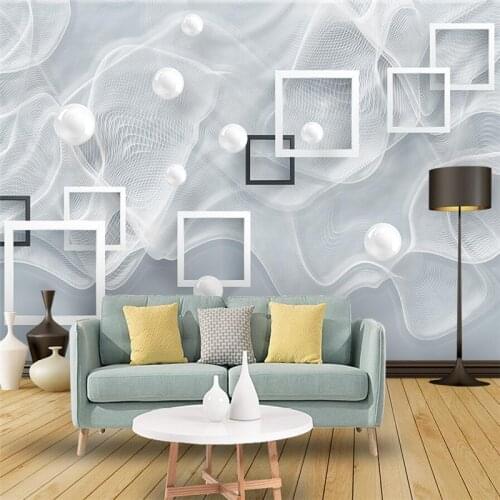 Custom wallpaper 3d papel de parede modern abstract curve box art TV background wall living room bedroom restaurant mural обои