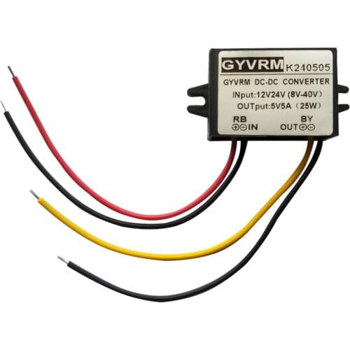 Portable DC/DC Converter Regulator 12V/24V Step Down To 5V 5A 25W Energy Saving Transformer Waterproof Converter