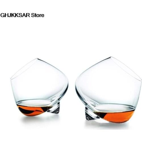 Rotate Whiskey Glass Taste Belly Cigar Whisky Cocktail Drinking Wine Cup Tumbler Tasting Bar Wobbling Glasses Cup