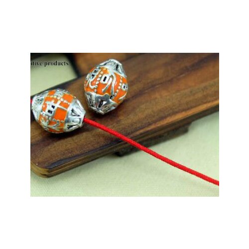 5pcs/lot Tibetan silver Dripping oil spacer Loose Spacer Beads for DIY Jewelry Making bracelet ftyyd