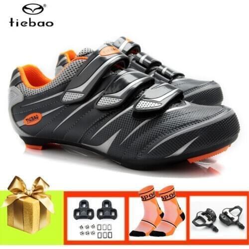 TIEBAO Cycling shoes road bike sneakers pedals self-locking sapatilha ciclismo men superstar outdoor sport riding bicycle shoes