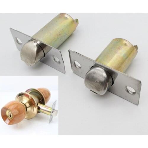Universal Single Lockbody tongue latch 50mm Hole pitch Zinc Alloy Round Ball Door Knob Body Lock Core Lockcase repair Fittings