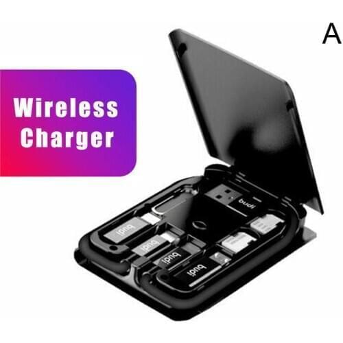 Universal Multifunctional Data Cable Storage Smart charger Wireless USB Storage Box Boxes Adaptor Card C0D8