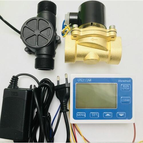 US211M with integrated relay Dosage Controller 1 inch Set with USN-HS10TB sensor and solenoid valve