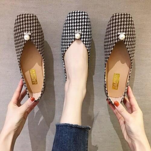 Size Women Flats Candy Color Shoes Woman Loafers Square Toe Spring Autumn Flat Casual Shoes Comfortable Plus Size 35-39 W33-75