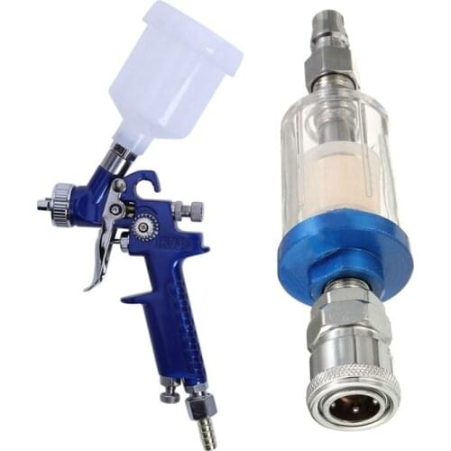 1/4 Inch Mini Oil & Water Separator With Integrated Air Filter & 0.8MM Nozzle H-2000 HVLP Spray Gun