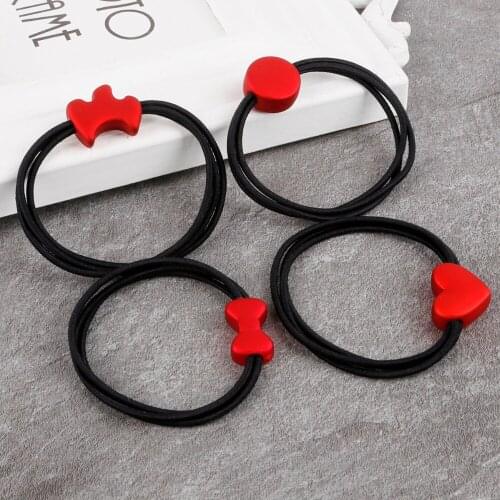 1 Pcs Fashion Women Scrunchie Gum For Hair Accessories Elastic Hair Bands Black Elastic Hairbands For Girls Birthday Gifts