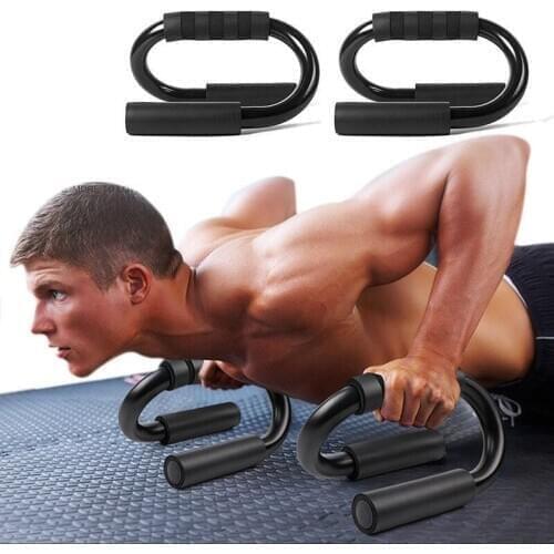 2pcs S-shaped Push Ups Stand Home Fitness Equipment Pectoral Muscle Training Device Push Up Support Equipment Exercise Gym