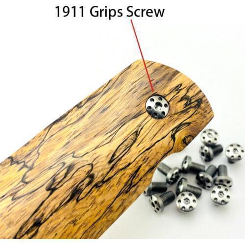 4Pieces Customized 1911 Grips Screws Stainless Steel CNC T8 Plum Screw 1911 Grip Nail