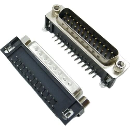 D-SUB DB25 25pins Male plug Solder Type Welding DB25 parallel ports Connector DIY 10pcs/lot