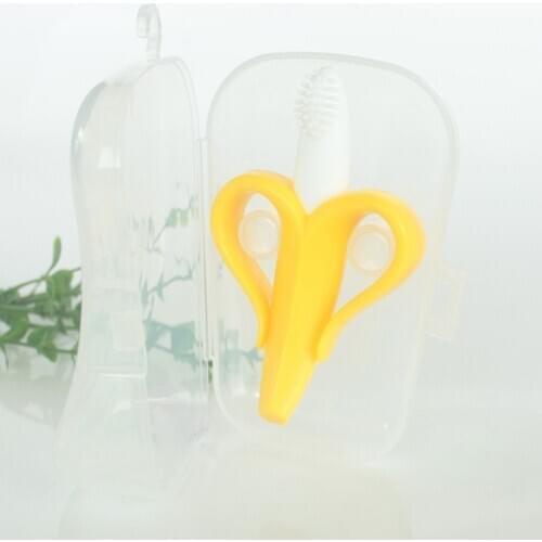 Hot Selling Baby Banana Toothbrush Children Baby Banana Teether Banana Silicone Teether Teether silicone baby teether