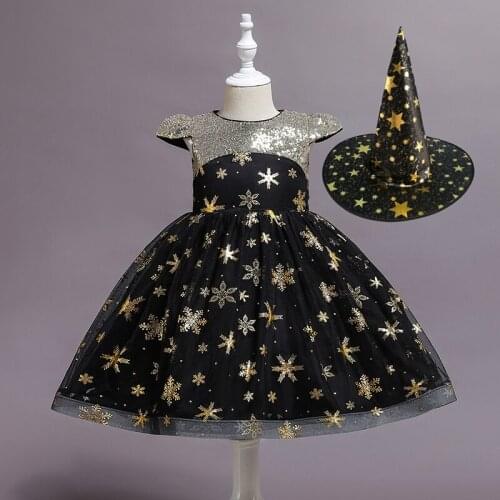 Kids Dress For Girls Children Birthday Party Dress Suits Cosplay Witch Dresses Flower Girls Wedding Dress Sets Vestidos Clothing