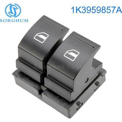 1K3959857A 1F0959855 Window Switch Console Control Button For VW Caddy 2K Jetta EOS Golf MK5 Passat B6 Polo 6R Touran SEAT